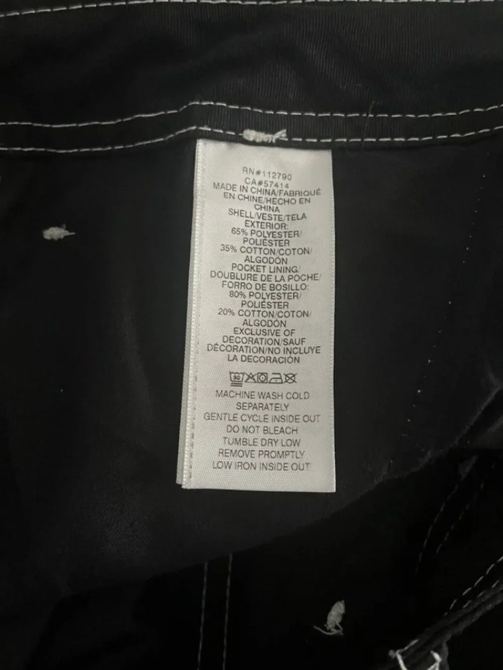 True Religion Men's Cargo Utility Pants Black With White Stitch Size 34 Street